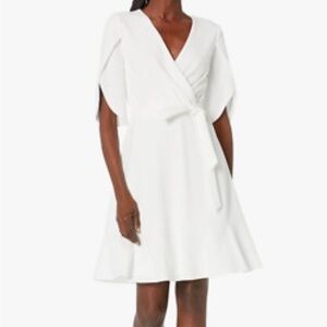 DKNY Elegant White A-Line Skirt